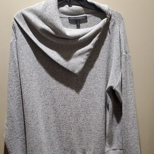 White House Black Market Womens Turtleneck Sweater - Gray